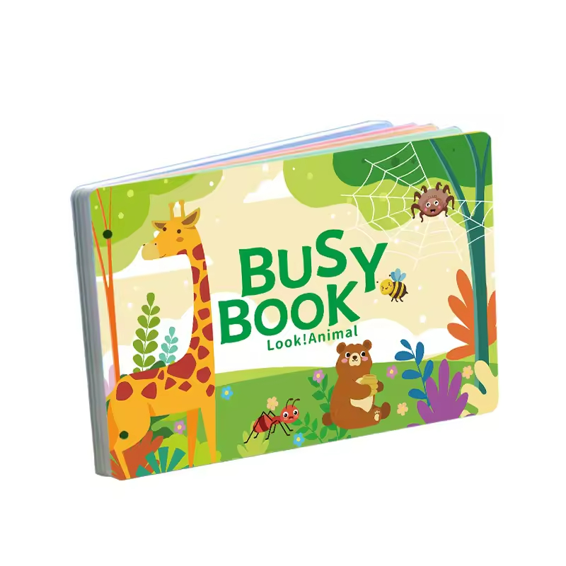 Montessori Baby Enlightenment Educational Felt Busy Book Puzzle Sticker Toy EN71 Certified Quiet Book Birthday Gift for Toddlers