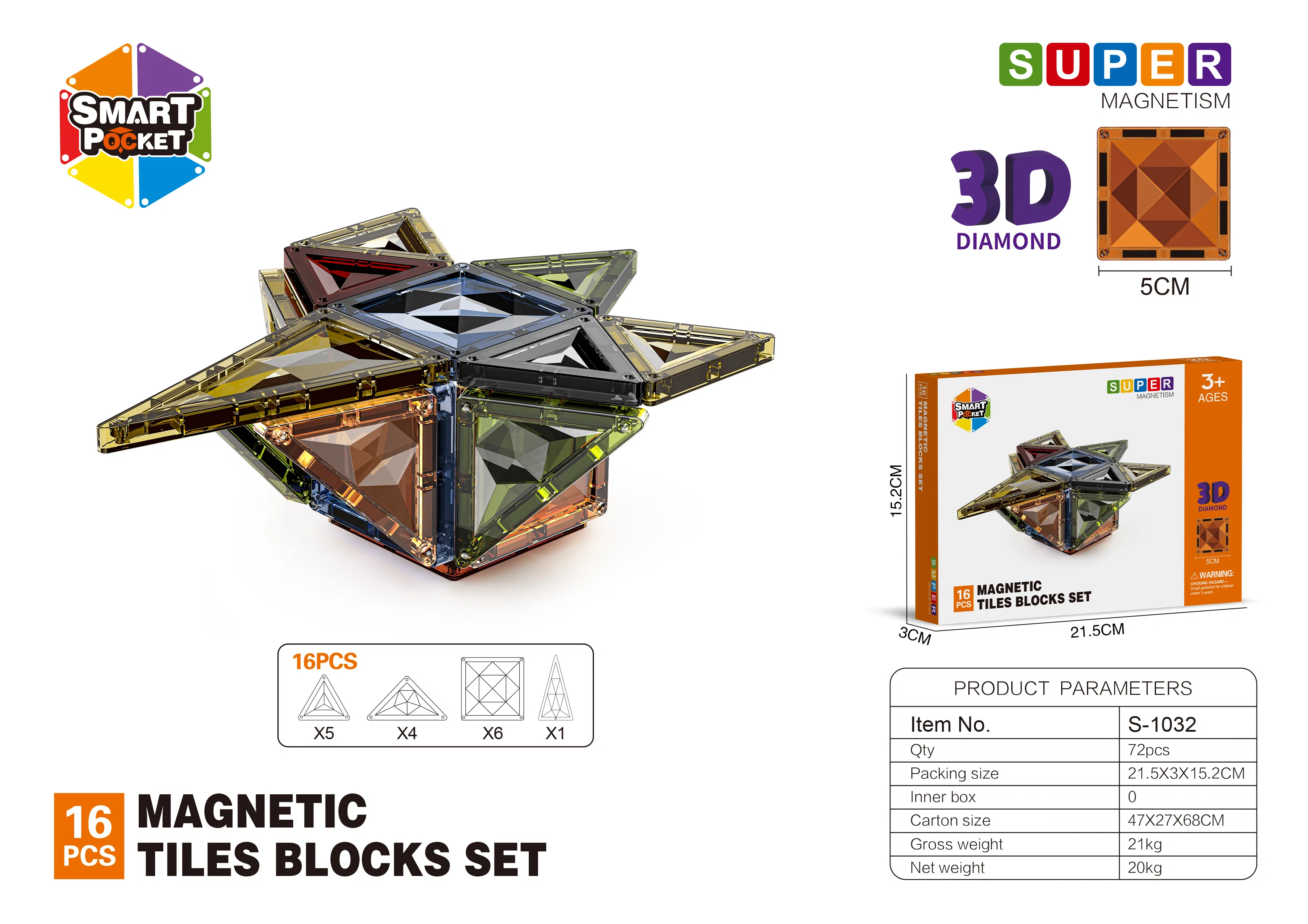 2021 Baby Toy Neopuzzle Magnetic Building Blocks for Fun Play