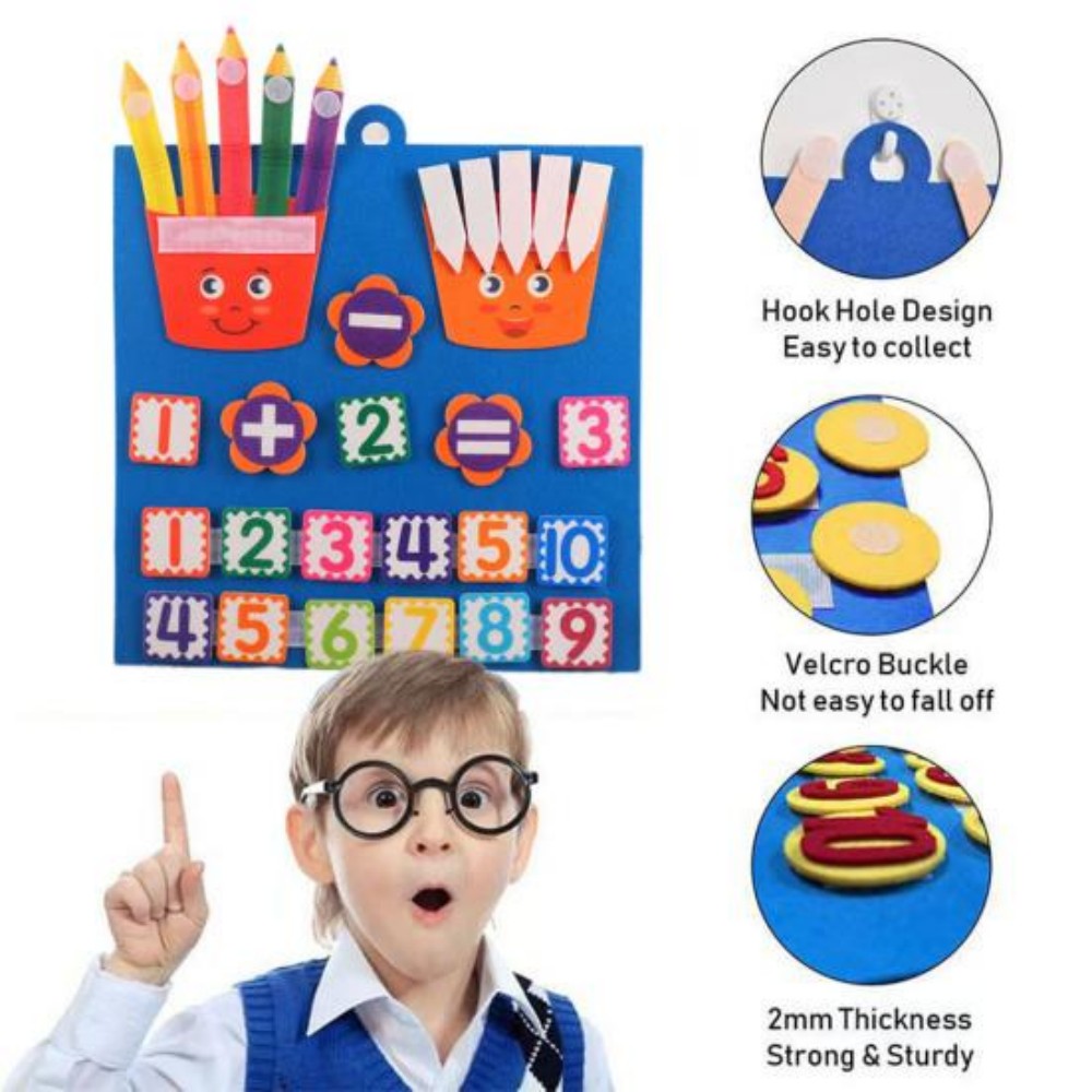Direct Factory Sale Early Learning Felt Busy Board - Educational Arithmetic Toy for Toddlers, Reusable and Portable