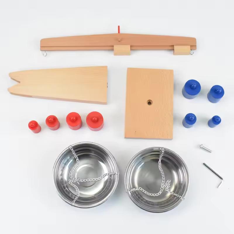 Montessori Materials Baby Wooden Balance Scale Math Game Educational Teaching Aids Learning Sensory Toys for Kids
