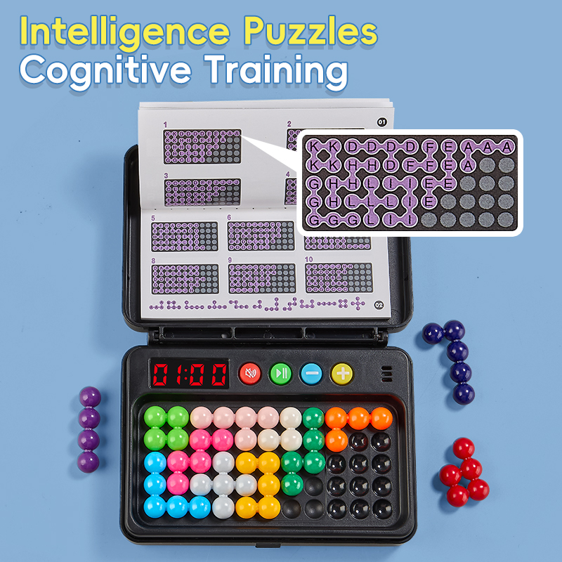 MILI Equipped with Timer 3D Magic Bead IQ Puzzle Matching Games Educational Toys Interactive Logical Thinking Training