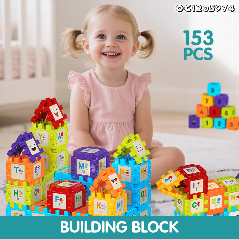 Good Price Baby Toy stem Assembling Early Educational Learning 3.6CM Color Number Stacking Building Blocks Toy House City