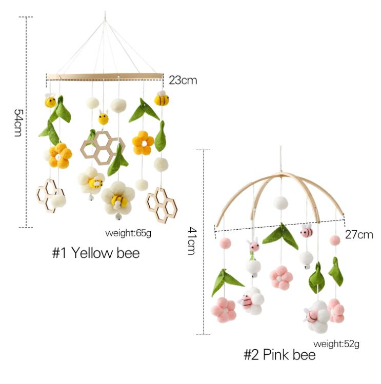 Fabric Plastic Wooden Baby Musical Mobile Toys