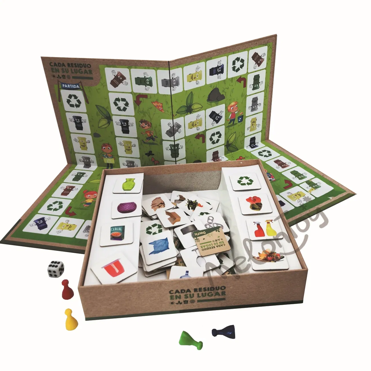 Strategy Board Games Educational Color Game Foldable Garbage Sorting Card Game