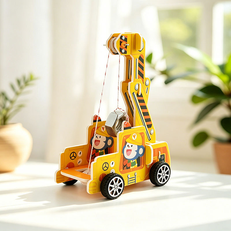 Cross-border Science Small Production stem Experimental Toys Handmade DIY Gravity Car Unisex 0-3M Paper Travel Materials Package