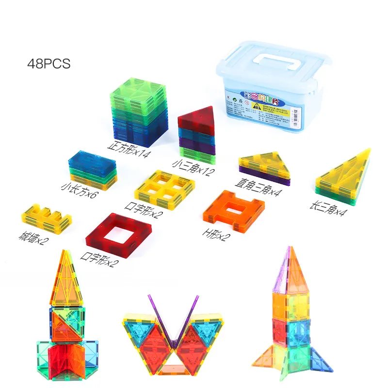 Creative Magnet Building Tiles 3D Blocks Grid 1