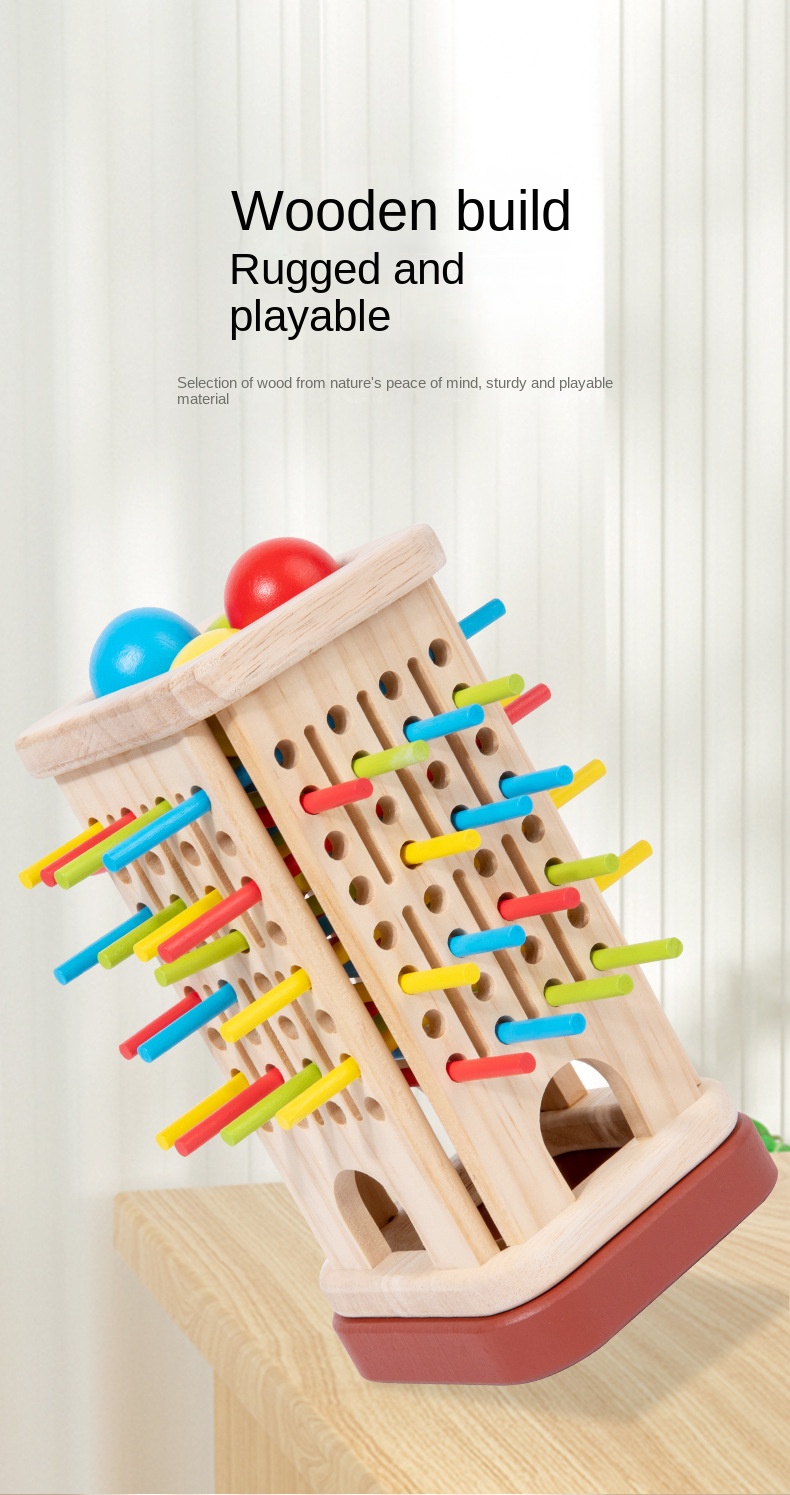 Wooden Stick Game Puzzle Dice Toy