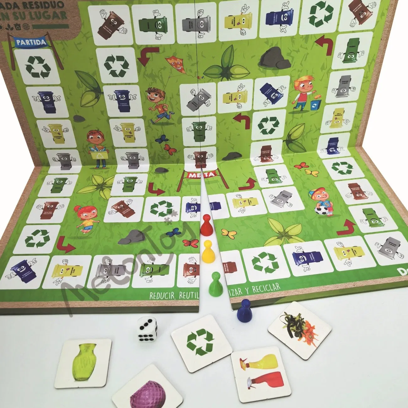 Strategy Board Games Educational Color Game Foldable Garbage Sorting Card Game