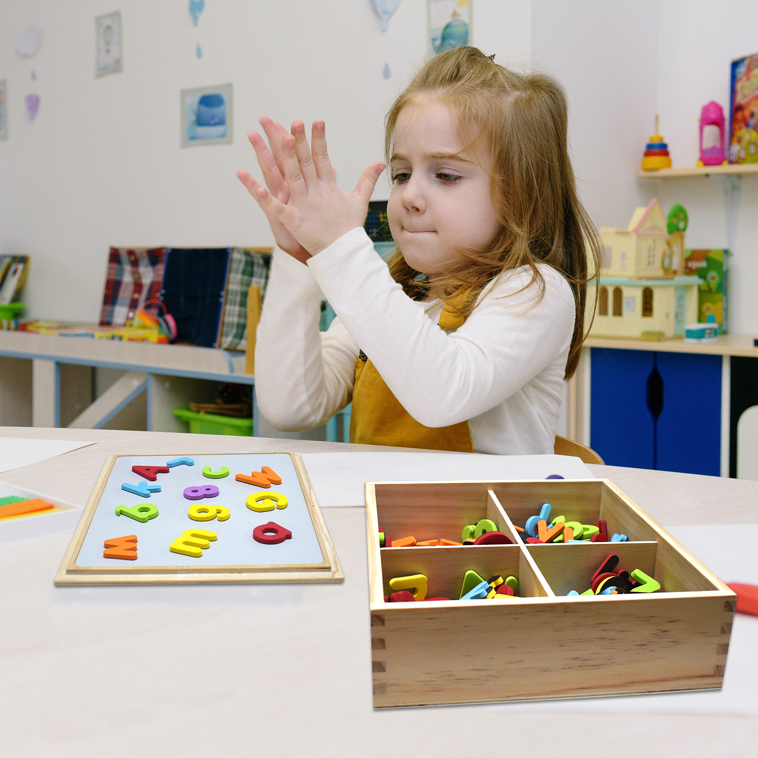 Wholesale EVA Magnetic Alphabet Learning Toy Set Montessori Educational Game Puzzle Letters for Kids Preschool Early Learning
