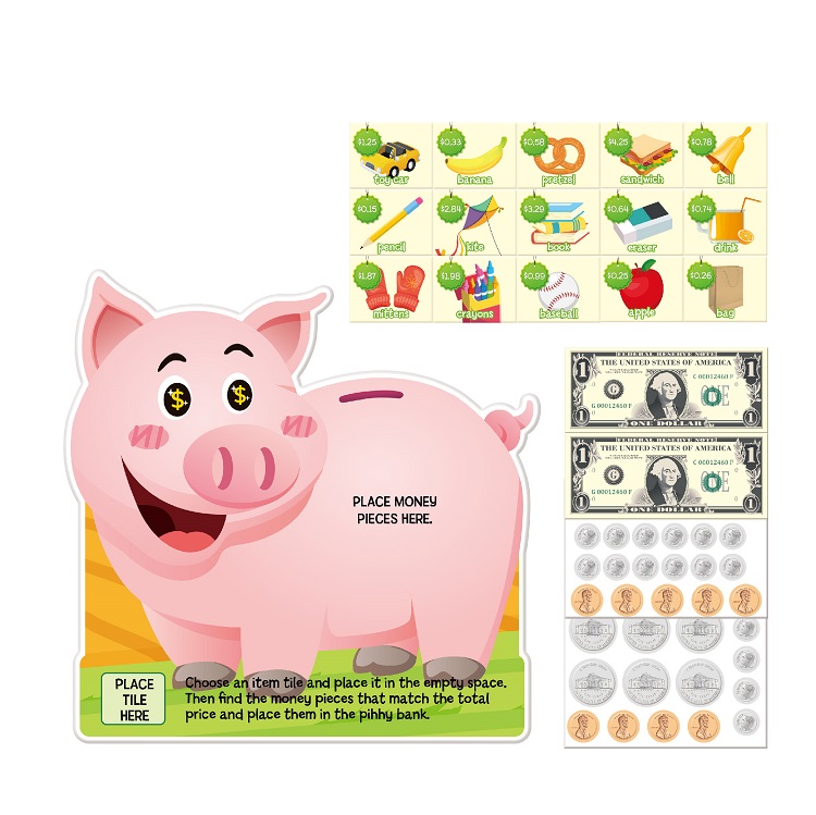 Magnetic Counting Money Learning Toy Kids Educational Math Game for Toddlers