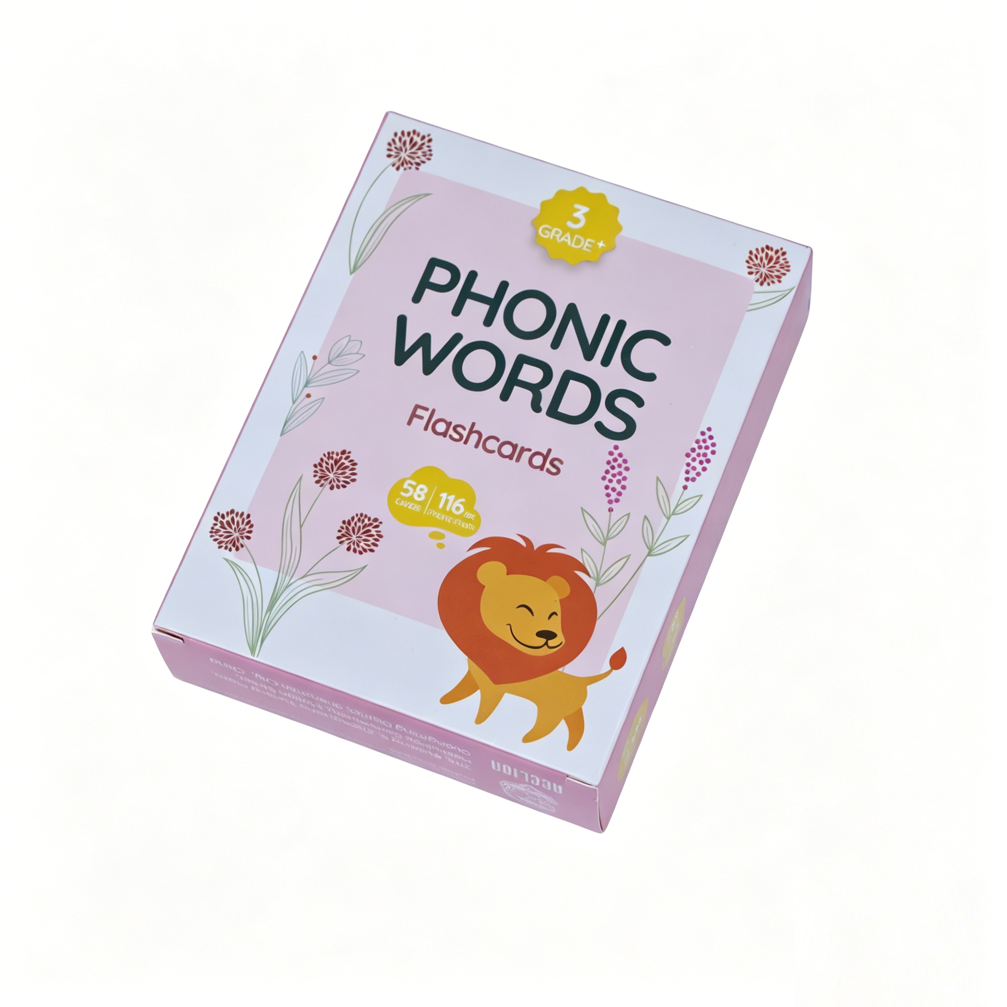 Educational Learning Card Gold Edge Flash Cards Custom Printed
