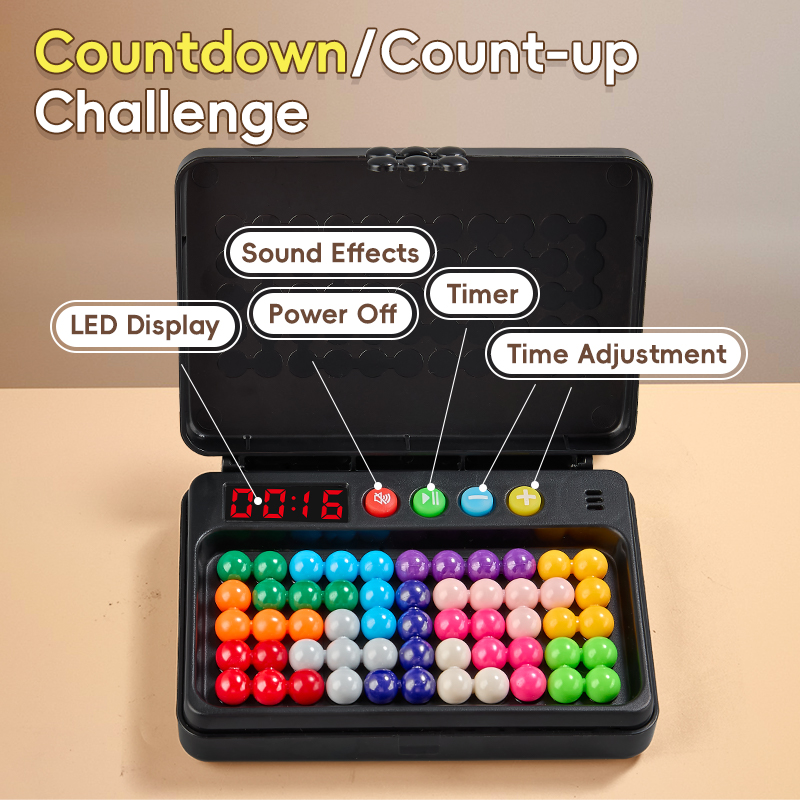 MILI Equipped with Timer 3D Magic Bead IQ Puzzle Matching Games Educational Toys Interactive Logical Thinking Training