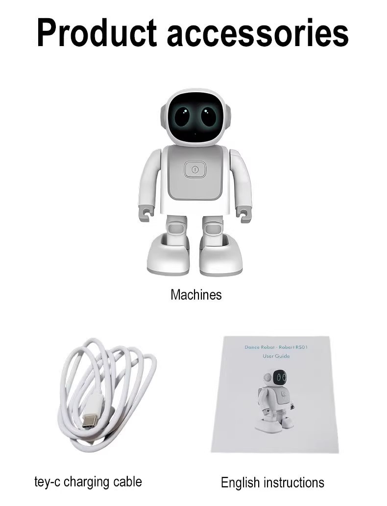 Smart Educational Chatting RGB LED Dancing Robot Toy with for & USB-C Programming Speaker-Creative Gift