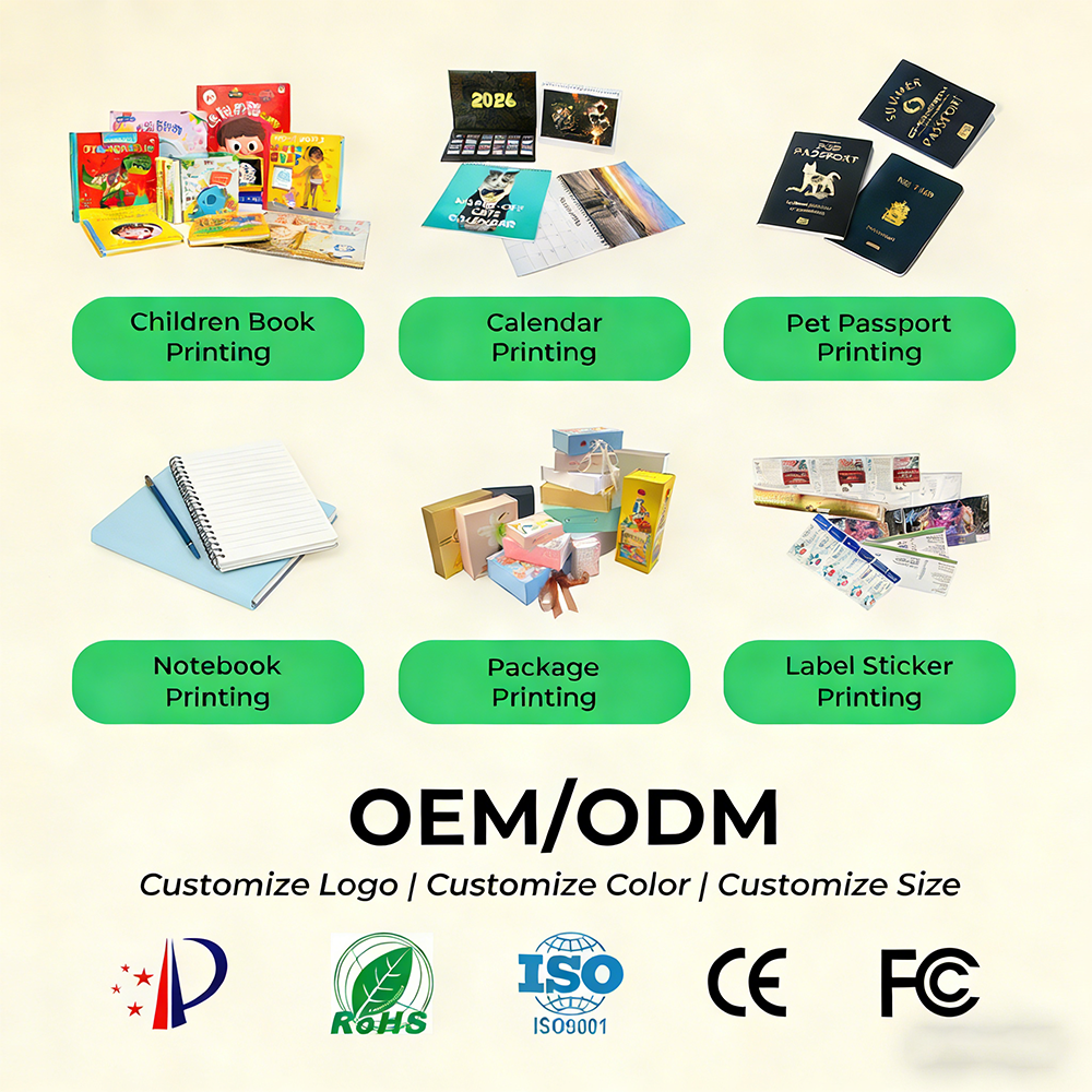 Print On Demand Custom Cheap Publishing Services Coloring Soft Cover Paperback Hardcover Board Kids Children Book Printing