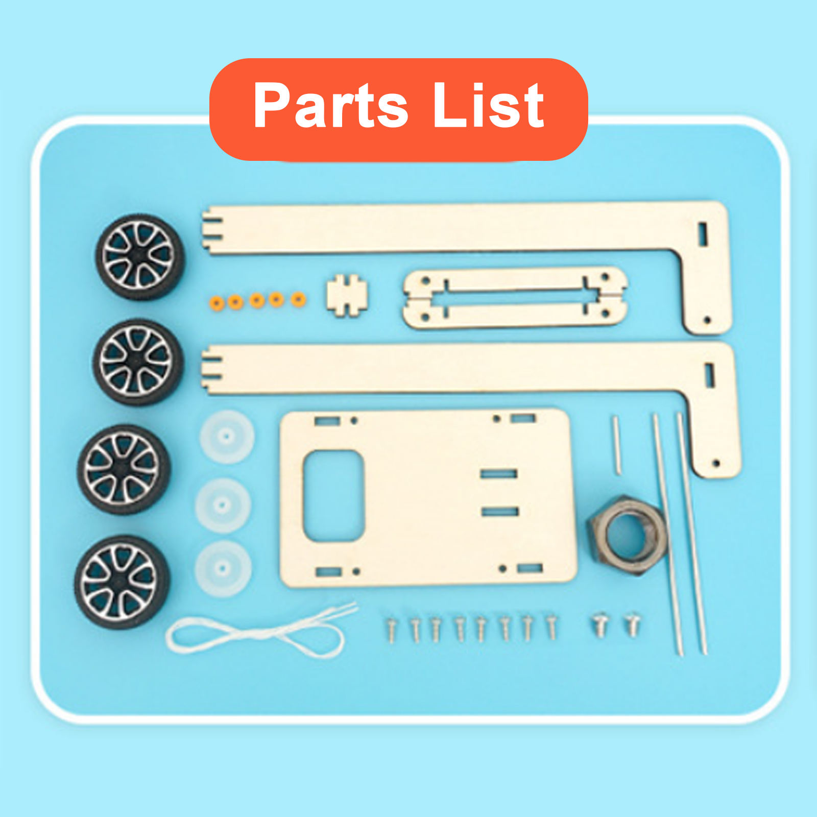 Wooden Gravity Car Kit Physics Project DIY Kits for Students STEM Learning Science Experiments