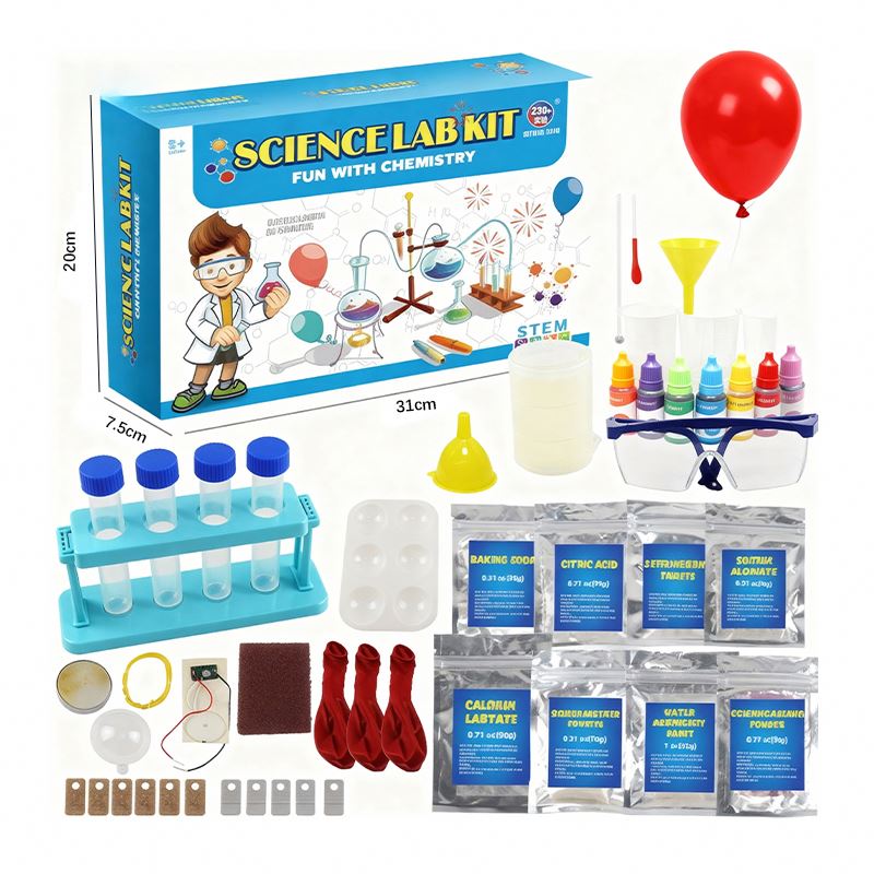 Creative STEM Science Laboratory Kit Kids Educational Chemistry Toy Hands-On Safe Learning Fun Discovery Reaction Experiments