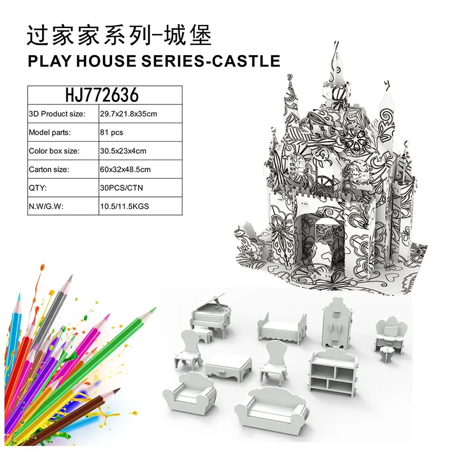 Kids Educational DIY Building Blocks Castle Toy Set Creative Plastic Construction Playset for Boys and Girls Age 3-8 Stem Toys