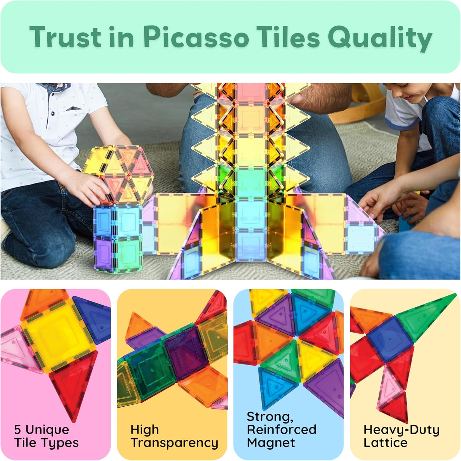Magnetic Tiles Playboard Build 4