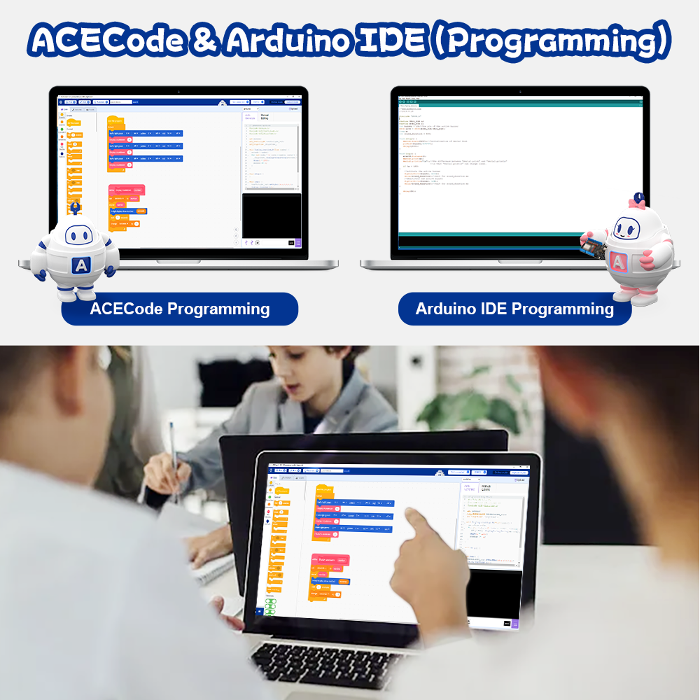 Programming Smart School Children Kids Adults Starter Coding Learning Toys Set DIY Stem Educational Biped Robot Kits for Arduino