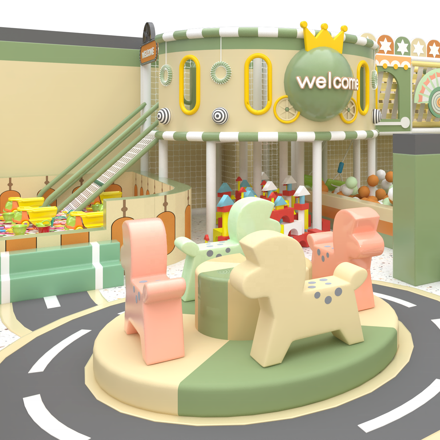 Amusement Soft Play Indoor Playground Equipment For Children's Play Area In Amusement Parks