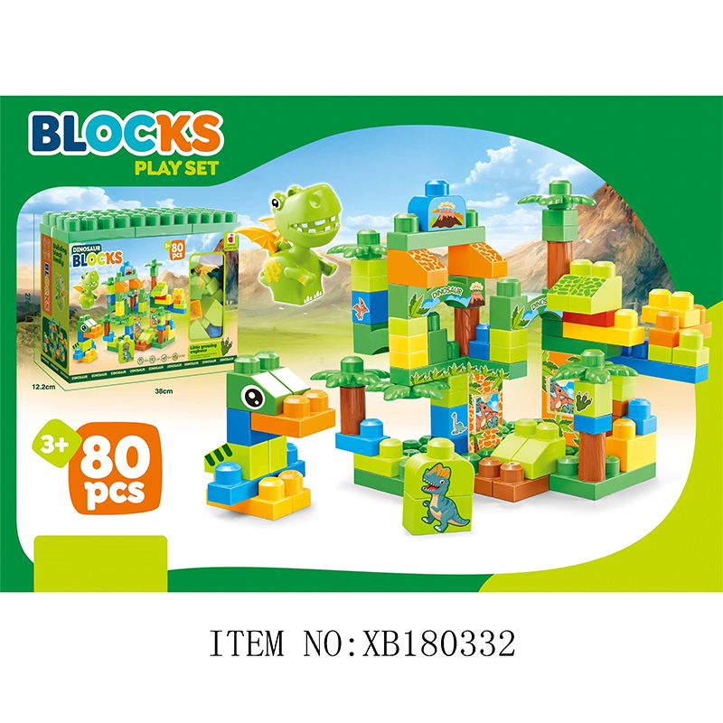 Xinbo Big Plastic DIY Construction Mega Dinosaur Building Block Educational Toy Sets Bloks First Builders Toddler Blocks Toys Set