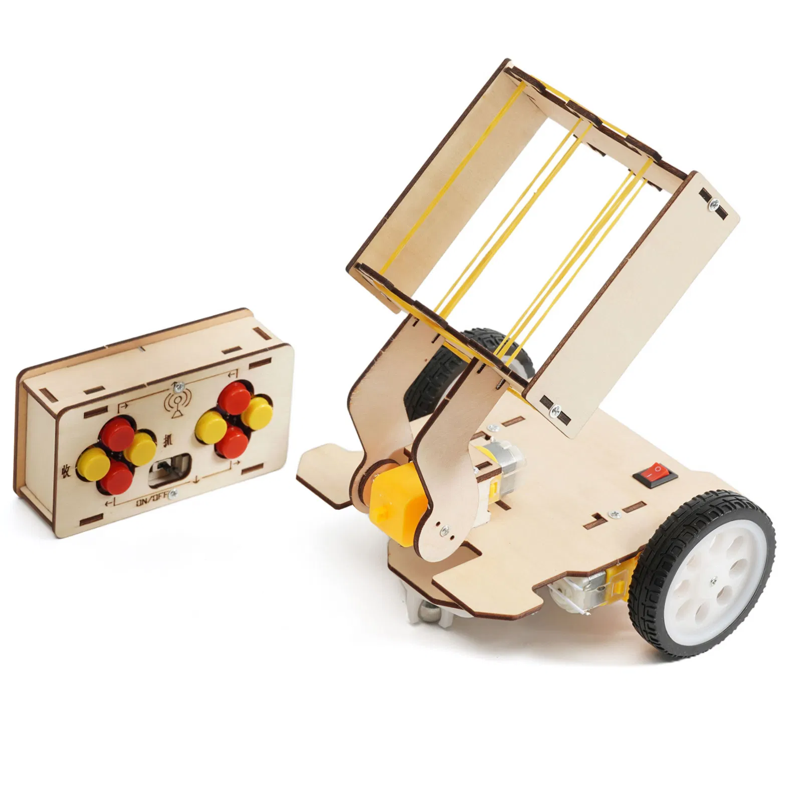 Remote-Controlled Ball-Picking Car Kit Children′ S DIY Stem Creative Scientific Programming Technology Learning Wooden Educational Toys