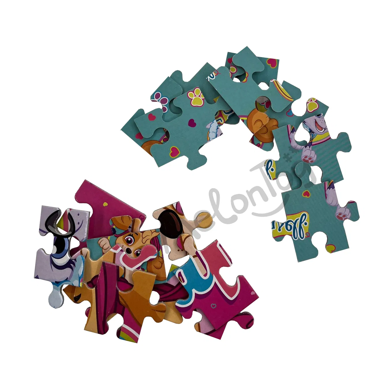 Parent-Child Interactive Game DIY Egg Shape Jigsaw Puzzle Double Printing Puzzle Christmas Gifts Kids Educational Paper Puzzle Game Toys