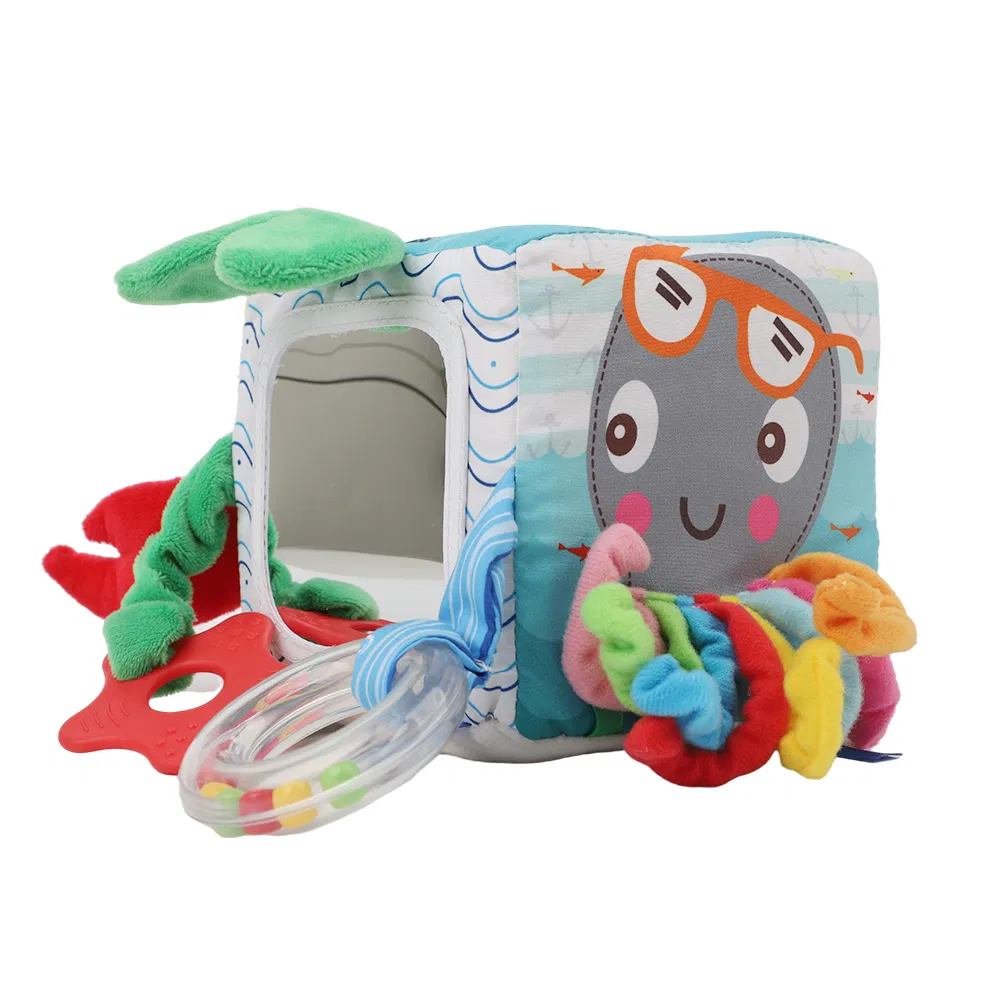 Interactive Cube Baby Toy for Sensory Exploration and Hand-Eye Coordination