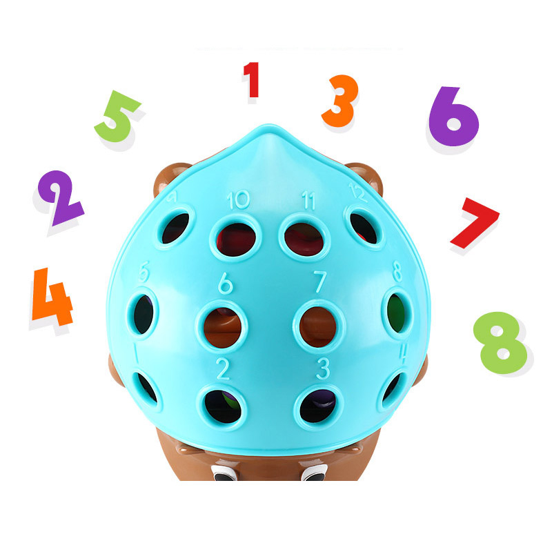 New Arrive High Quality Wholesale Plastic Toy Training Baby Color Cognition Hand-Eye Coordination Educational Hedgehog Splicing Toy