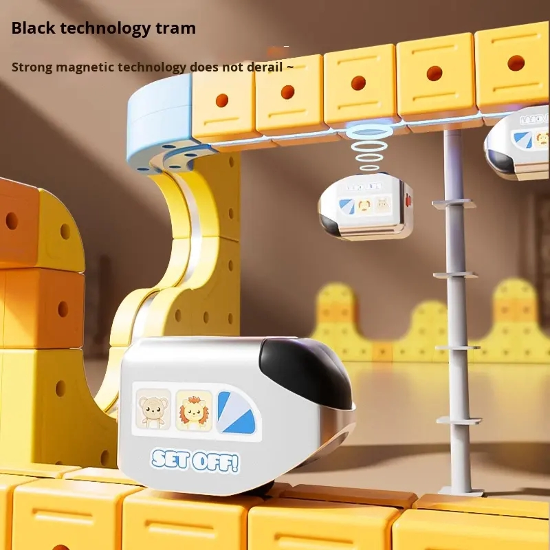 2025 Top Selling New Building Block Rail Car Magic Changeable Children's Girl Boy Puzzle Birthday Gift Assembly Toy Wholesale