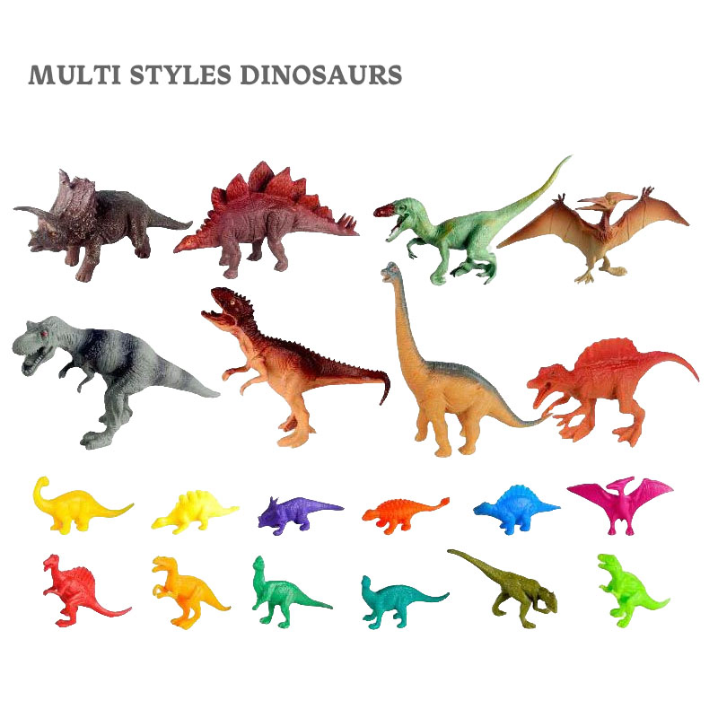 Kids Educational Interactive Deluxe Accessories Plastic Dinosaurios Figures Map Equipped Dinosaur Toys Play Set with Storage Box