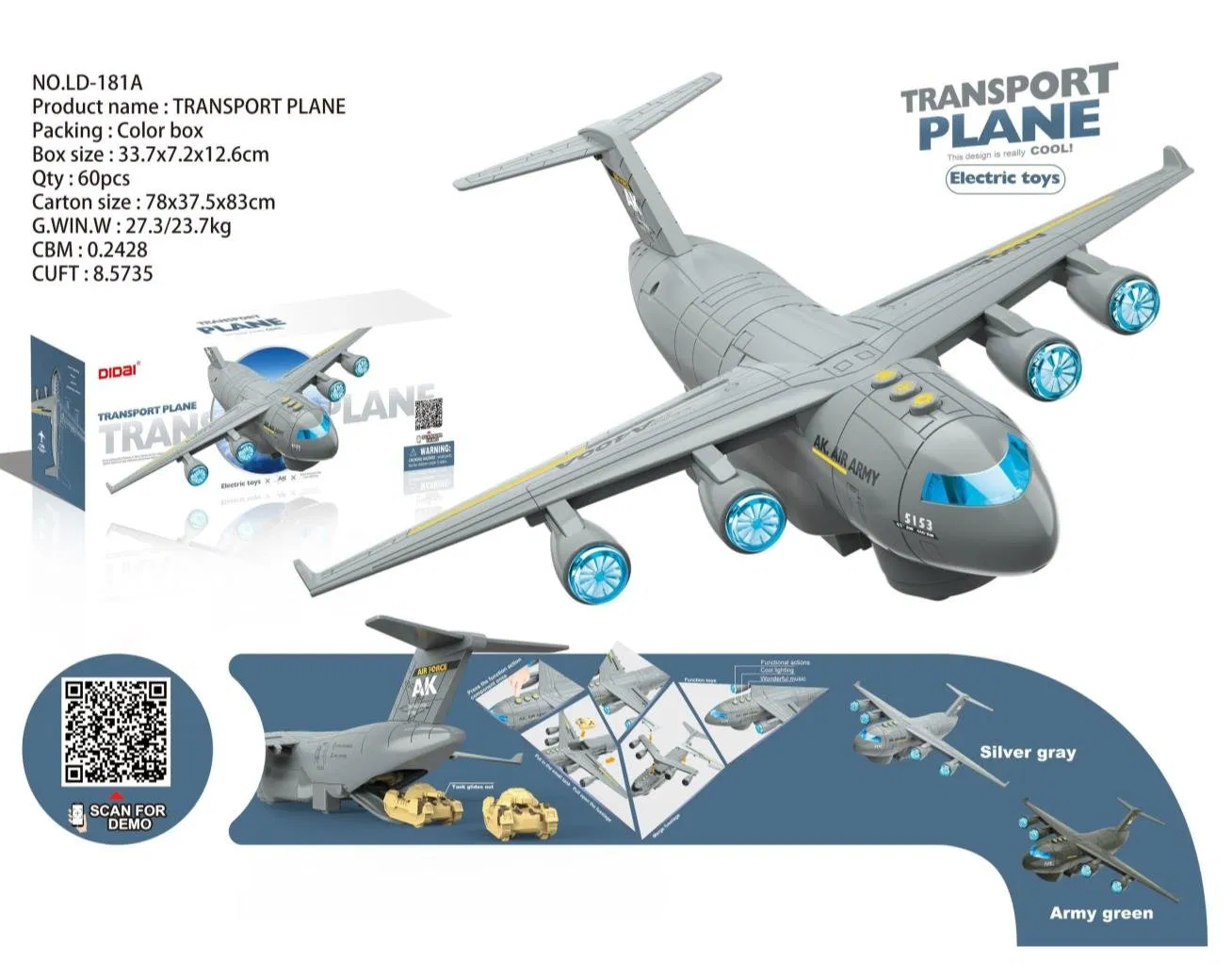 Inertia-Powered Realistic Passenger Jet - LED Lights, Music Storytelling Simulation Aircraft Model Toys