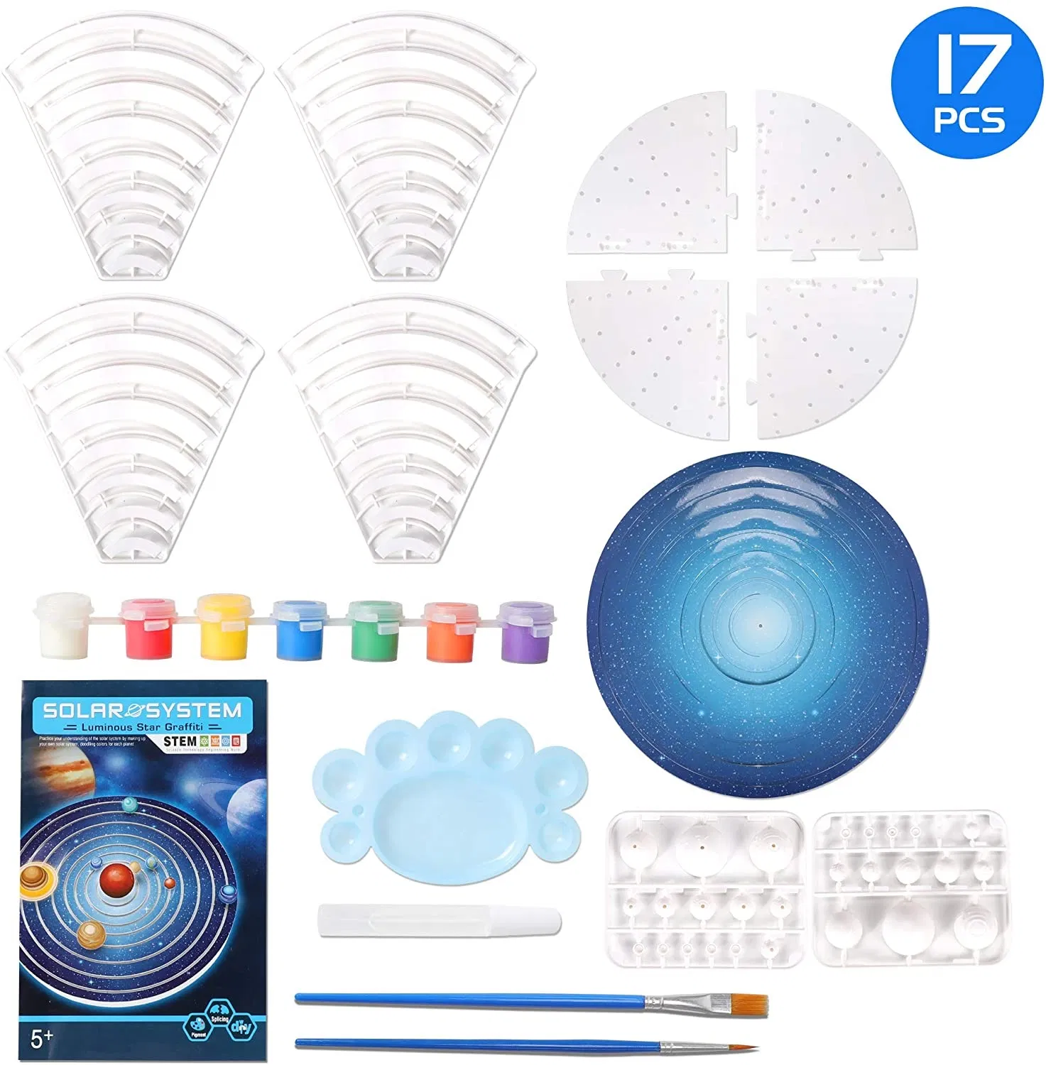 Solar System Eight Planets and Three Planets DIY Assembly Toy Painting Set Interactive Toy Educational Stem Toys Kids Drawing Toy