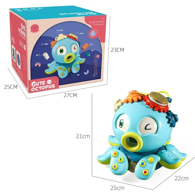 Multifunction Cartoon Octopus Montessori Baby Educational Learning Letters and Language Toys