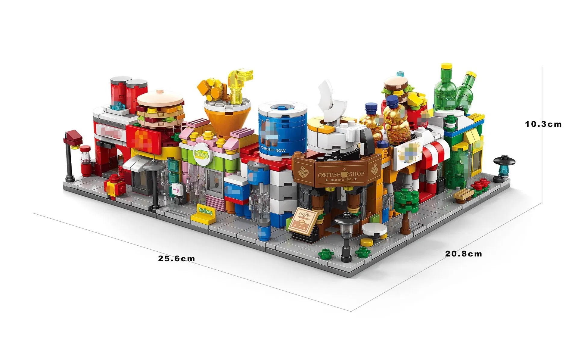 OEM ODM Customiz Toys Kids 8 in 1 3D Building Block Sets Mini City Street View Building Blocks Sets