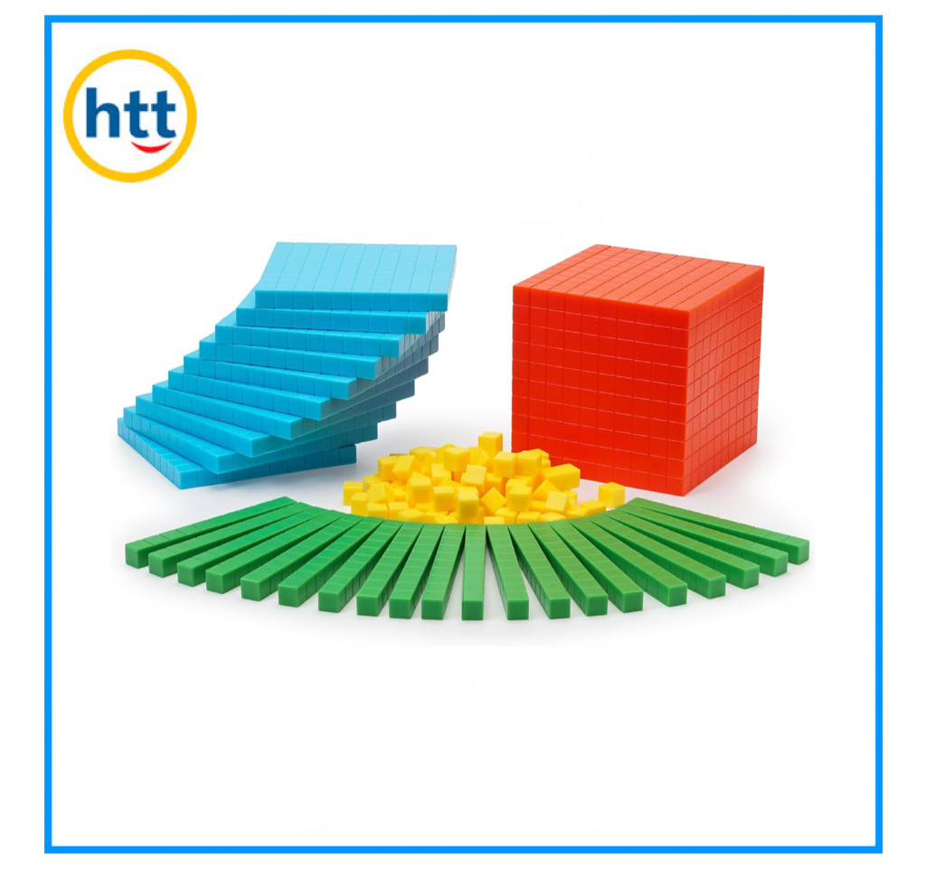 Plastic Base Ten Blocks, Educational Number Blocks Toys, Early Counting Math in School Home Kids Toy, Base 10 Blocks Learning Toys