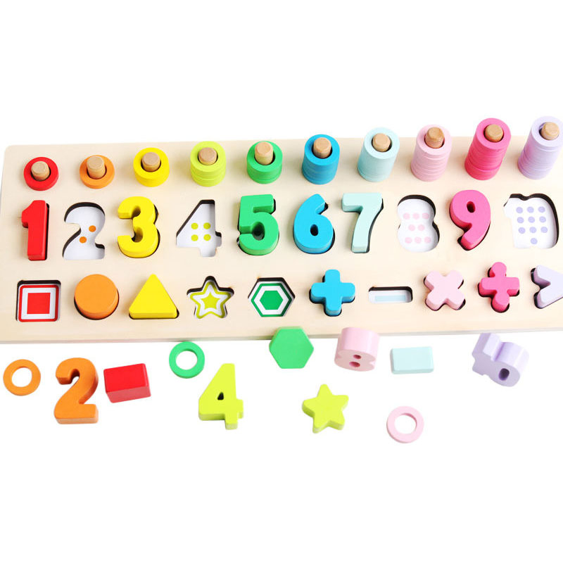 Wooden Learning Educational Math Toy Counting Numbers Abacus