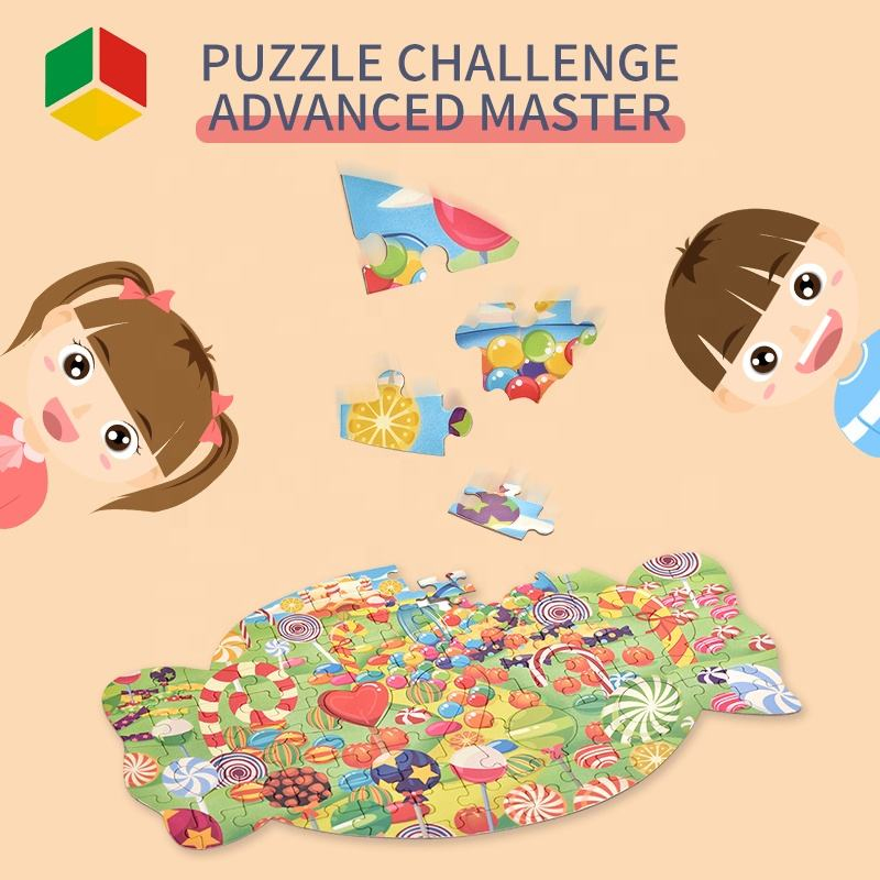 QS Toys 100PCS Logical Thinking Training Intelligence Parent-Child Interactive Table Games Early Education Candypuzzle Toy