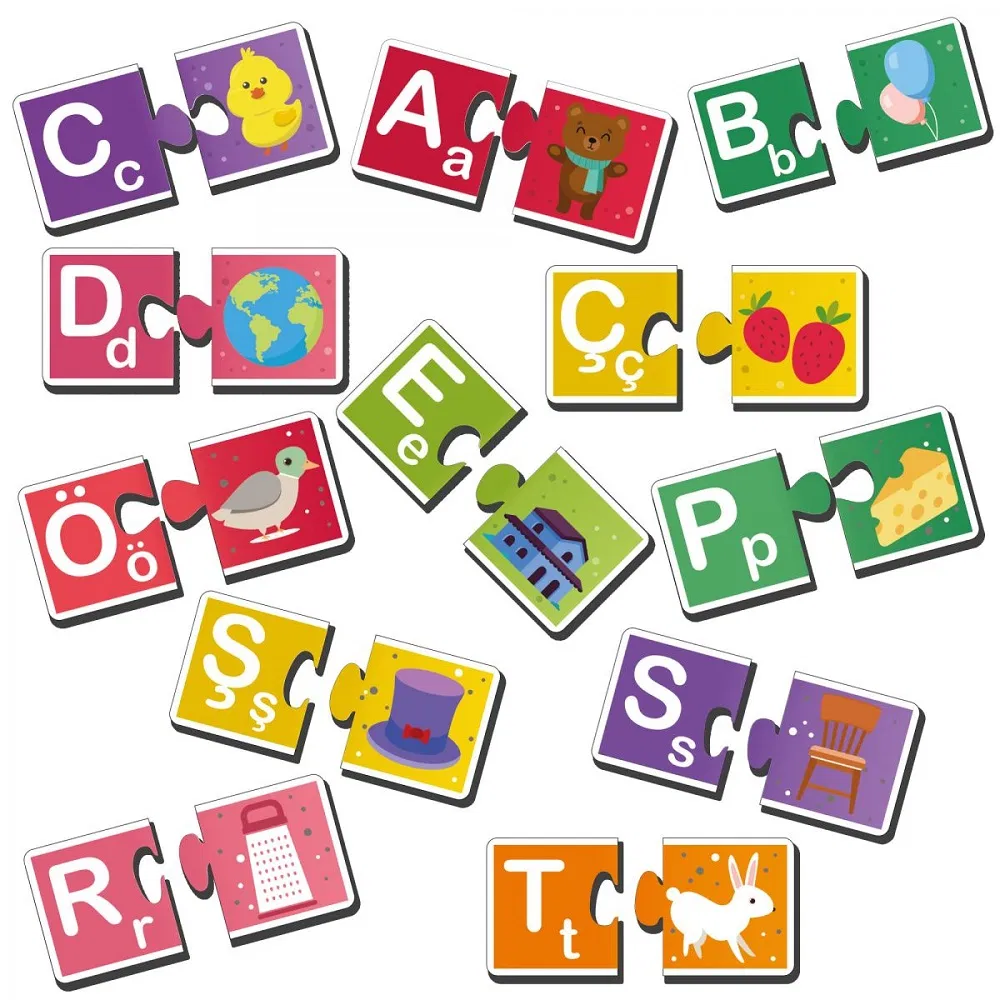 Custom Jigsaw Puzzles Bucket Matching Early Learning Children Paper Cards Games Memo Toy Printing Paper Puzzle Intellectual Educational Toys