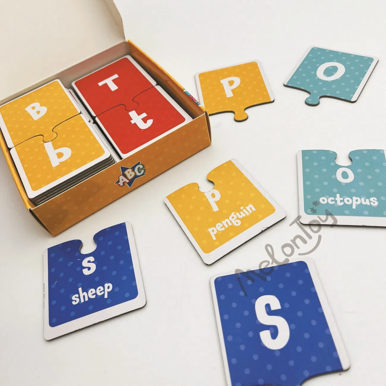 Puzzle English Language Letter Memory Game Learning for Educational Card Game Letters and Language Puzzle Toys