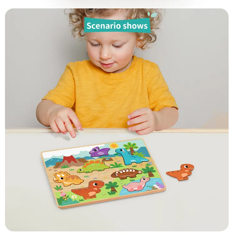 Shapes Chunky Wooden Dinosaur Montessori