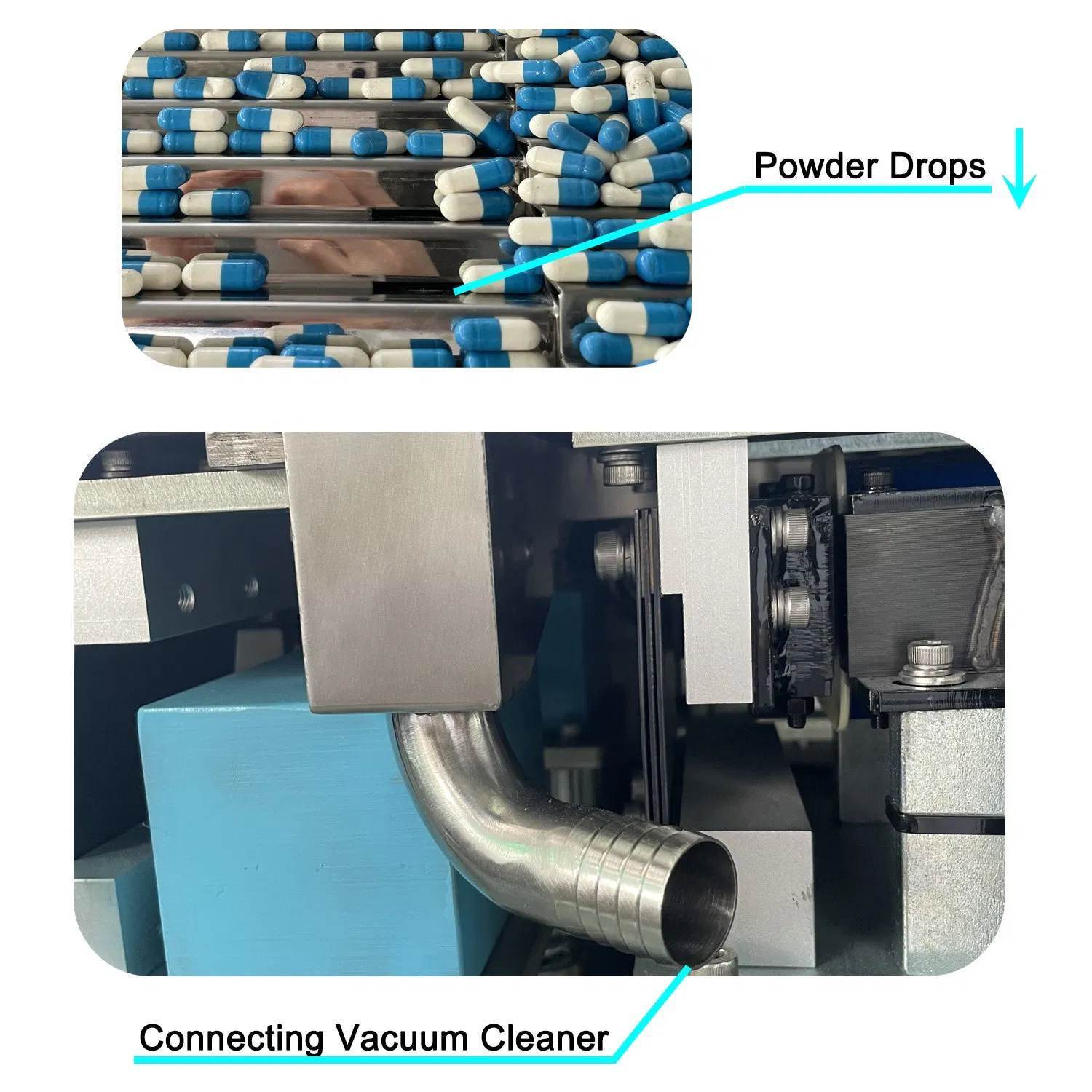 Efficient Tablet Counting for Round and Square Bottles in Pharma Industry Precision Tablet Counter Pharma Capsule Industry Counter