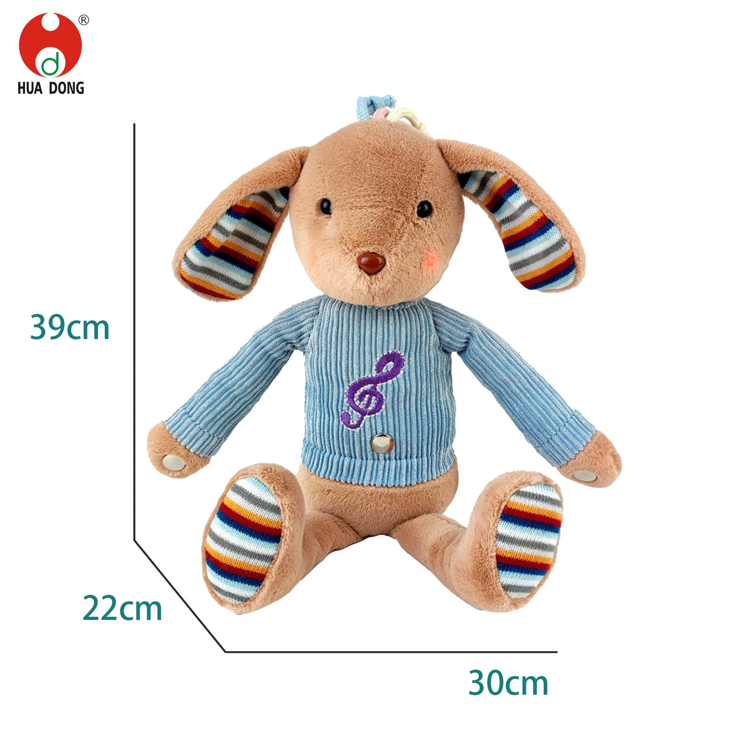 Hot Style Factory Direct Selling Interactive Sensor Musical Plush Toy Baby Educational Stuffed Doll Puppy Cartoon Shape Sleeping Soothing Electric Kids Toy