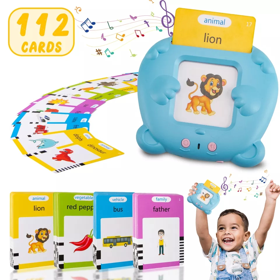 Autism Children Sensory Toys Kids Preschool Learning Speech Therapy Machine Early Educational Cognition Electronic Talking Flash Card Toys with 224 Sight Words