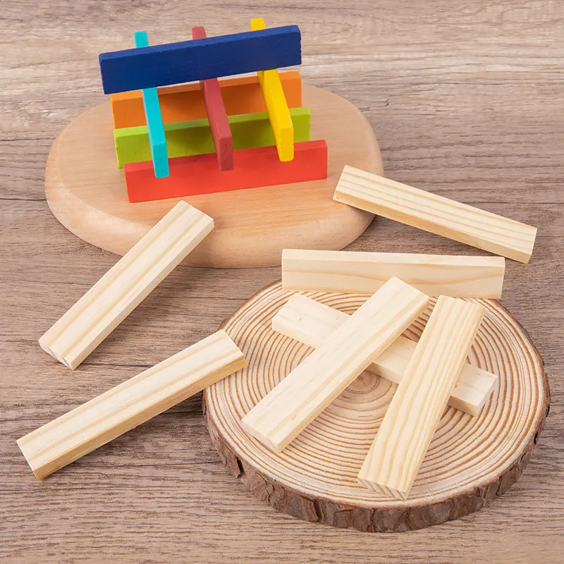 Caple Children's Toys Training Hands-on Logical Thinking Color Wooden Building Blocks