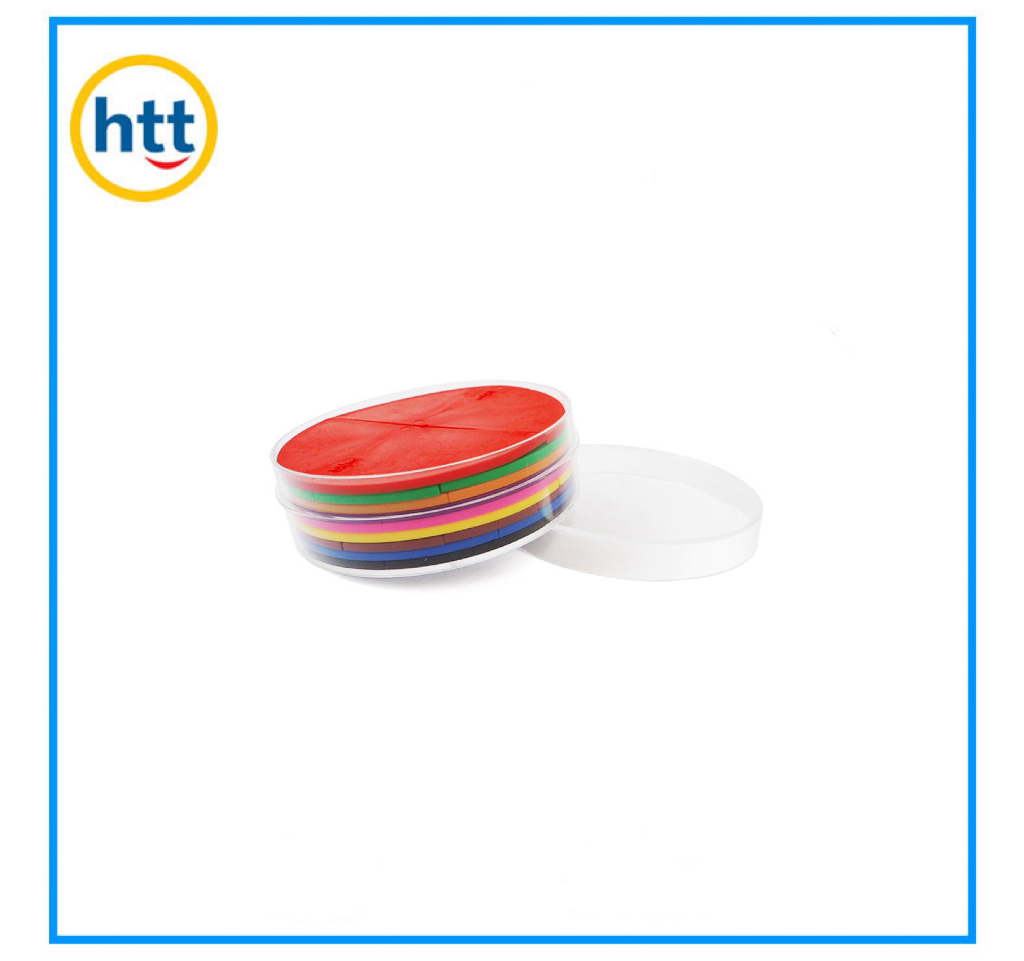 Math Toys Plastic Fraction Circle Set for Kids Learning Math Numbered