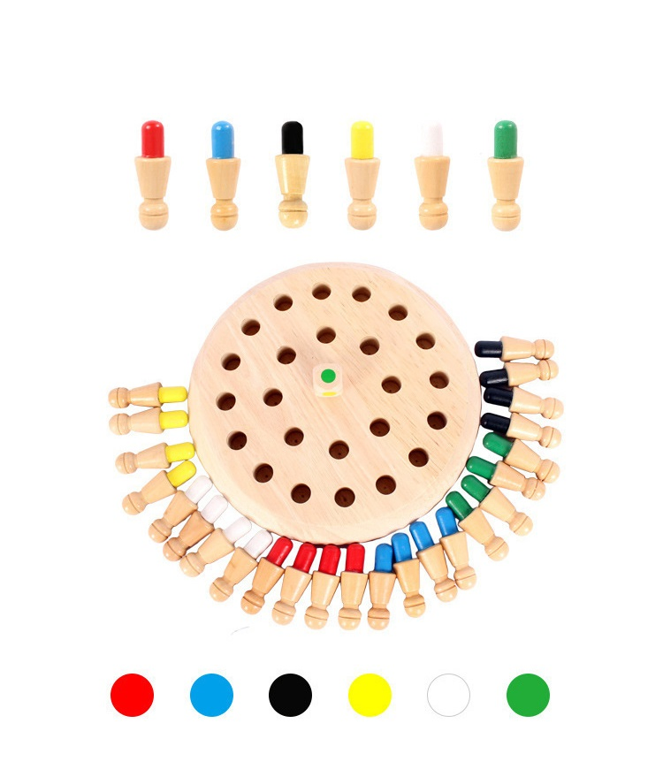 Wood Memory Chess Focus Training Toys Intelligence Development Board Game Toy
