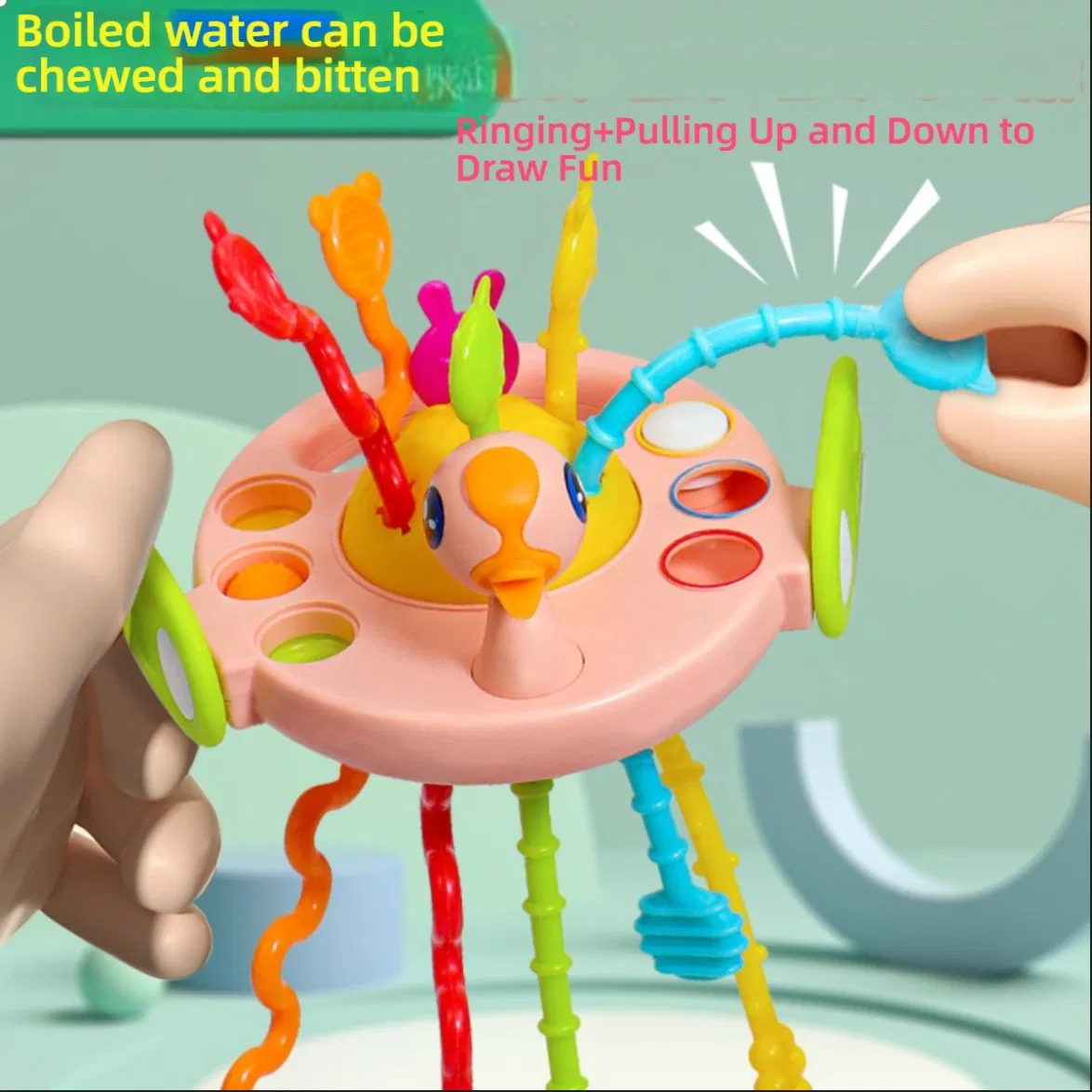 Wholesale Soft Silicone Teething Sensory Educational Montessori Baby Toddler Kids Plastic Toy