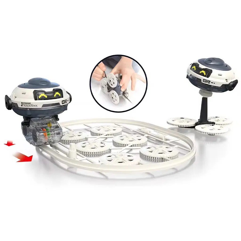 Xinbo DIY Stem Kit 136 PCS Building Block Set Electric Gyrobot - Self-Balancing Tumbler Robot Spinner Science Project &amp; Educational Learning Toy for Ages 8-12