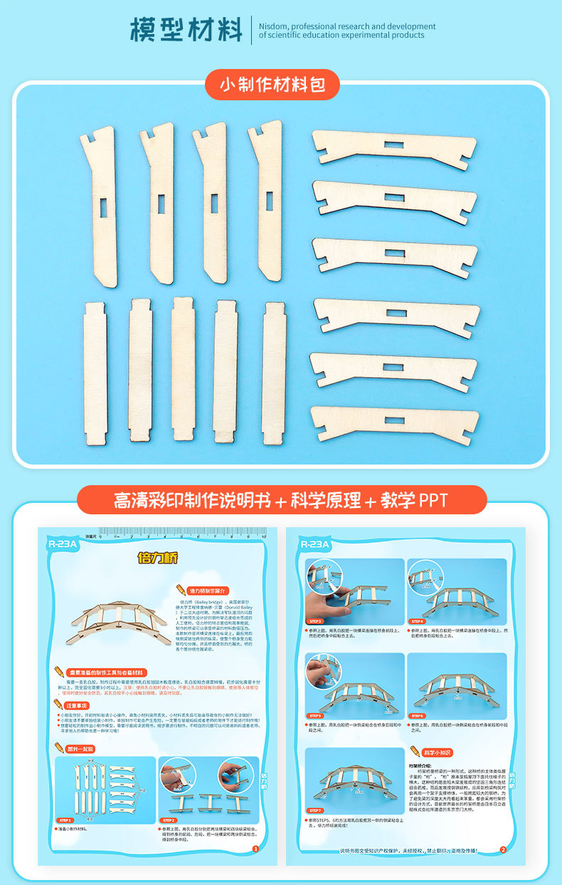 Shopfiy Hot New Toys 2021 Kids Bally's Bridge Science Experiment Kits Stem DIY